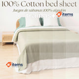 TRAMAS+ Complete Bed Linen Set, 140 x 200 cm, Bed Linen and 2 Pillowcases Green
