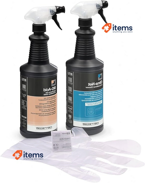 ERRECOM Cleaning Kit for Air Conditioners 1 Clima-Net 1 BIO-Acid + Safety Glove