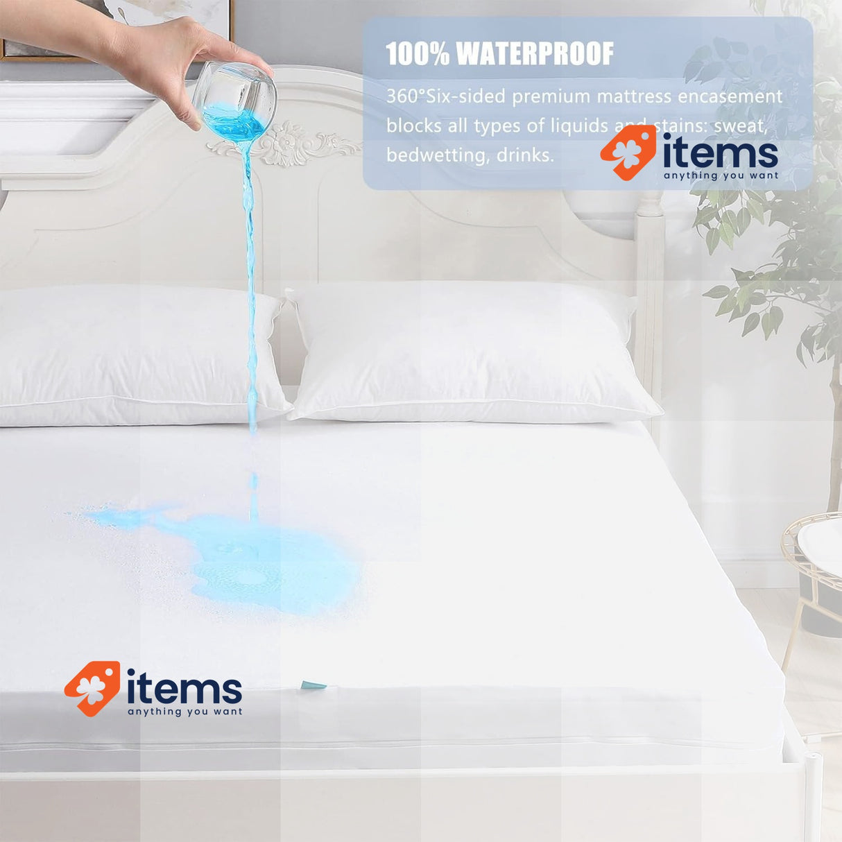 Beedsooth Double size Waterproof Mattress Encasement - (135x190x25cm) Premium