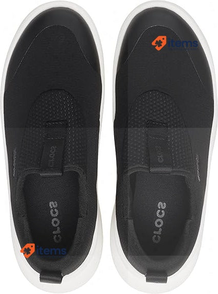Crocs Mellow Ease Rubber Sneaker Black/White Size UK M10/W11 (EU 45)