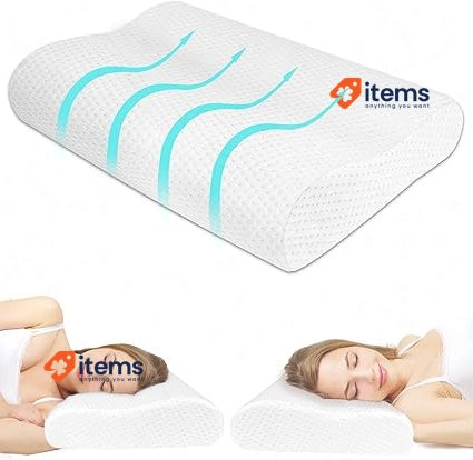 Ainiv Memory Foam Pillow, Orthopedic Neck Support for Side/Back/Stomach Sleeper