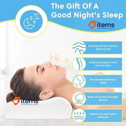 Ainiv Memory Foam Pillow, Orthopedic Neck Support for Side/Back/Stomach Sleeper