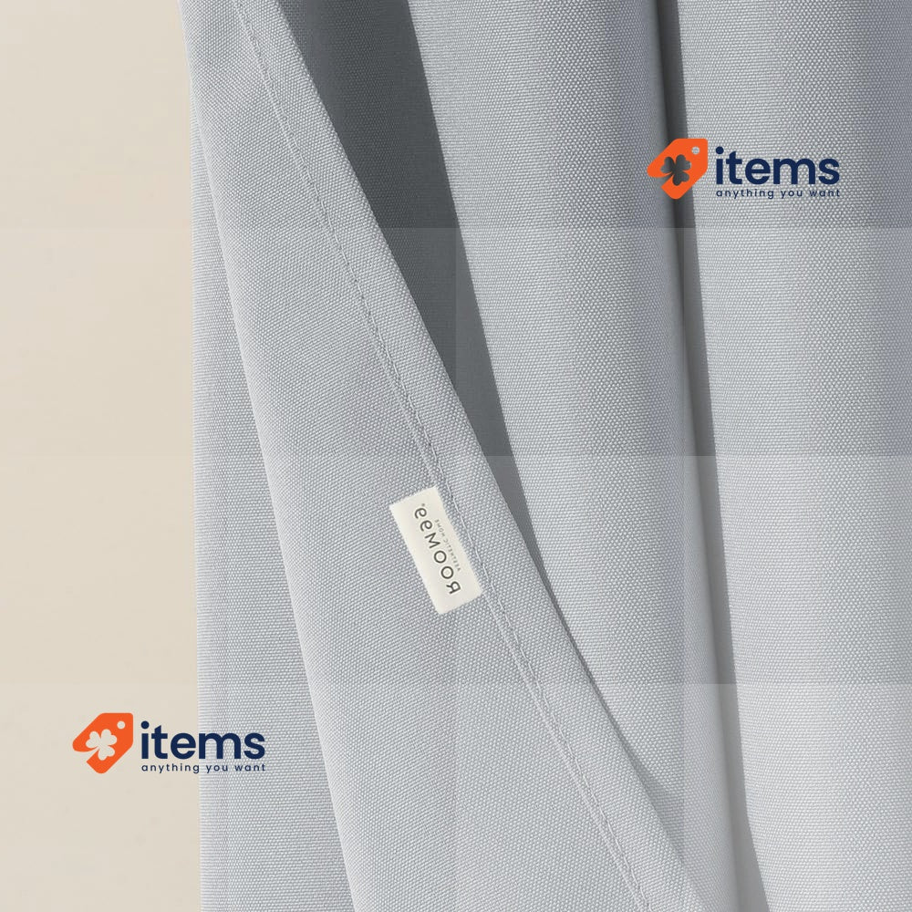 ROOM99 Aura Eyelet Curtain Window Modern Smooth Light Grey 1 Piece 140x230cm