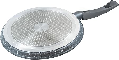 zanetti - Duracemetra Crepe Pan 28 cm Aluminium, Non-Stick Pan Silver