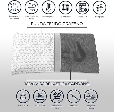 furnished online - Almohada Viscoelastic Carbon Visco Δ Maximum Comfort