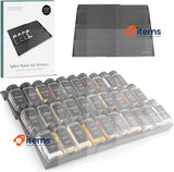 EDELHAUS Spice Drawer Organizer - Expandable Spice Rack for Drawer Black
