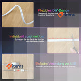 Kimimara LED Neon Lights 2m RGB Neon LED Strip, DIY Silicone with App Control 5V