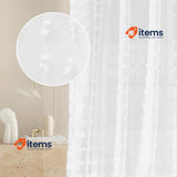 ROOM99 Casablanca Eyelet Curtain 140 x 230cm, Transparent Curtain 1 Piece White