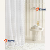 ROOM99 Casablanca Eyelet Curtain 140 x 230cm, Transparent Curtain 1 Piece White