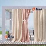 ROOM99 Garden Line Outdoor Curtain with Loops 155 x 220 cm Waterproof Dark Grey