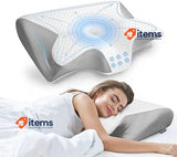 AFNGWWIN Cervical & Neck Pillow Orthopedic Memory Foam Pillow 60x40x11/13cm