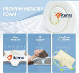 AFNGWWIN Cervical & Neck Pillow Orthopedic Memory Foam Pillow 60x40x11/13cm