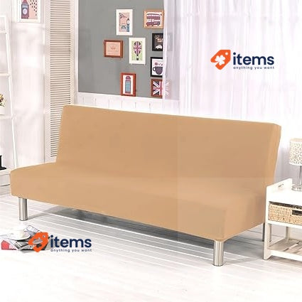 Aisaving Armless Sofa Bed Cover Polyester Spandex Slipcover 80" x 50" Solid