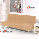 Aisaving Armless Sofa Bed Cover Polyester Spandex Slipcover 80" x 50" Solid