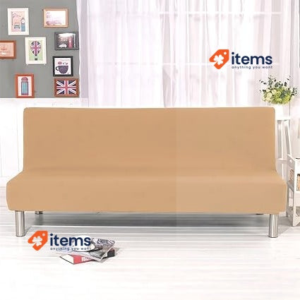 Aisaving Armless Sofa Bed Cover Polyester Spandex Slipcover 80" x 50" Solid