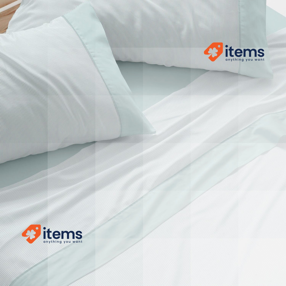 Burrito BlancoBed Sheet Set, 120 x 190/200 cm Polyester 50% Cotton 50% Green