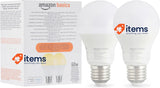 Amazon Basics Smart Dimmable LED Light Bulb, E27 White Works with Alexa Only x2