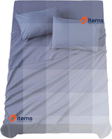 Todocama 4-Piece Sheet Set Fitted Sheet Top Sheet 2 Pillowcases 90x190/200cm