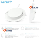 Garza Pack of 3+1 recessed LED downlights 18 W, 6500 K (Cold Light) Ø220x29m