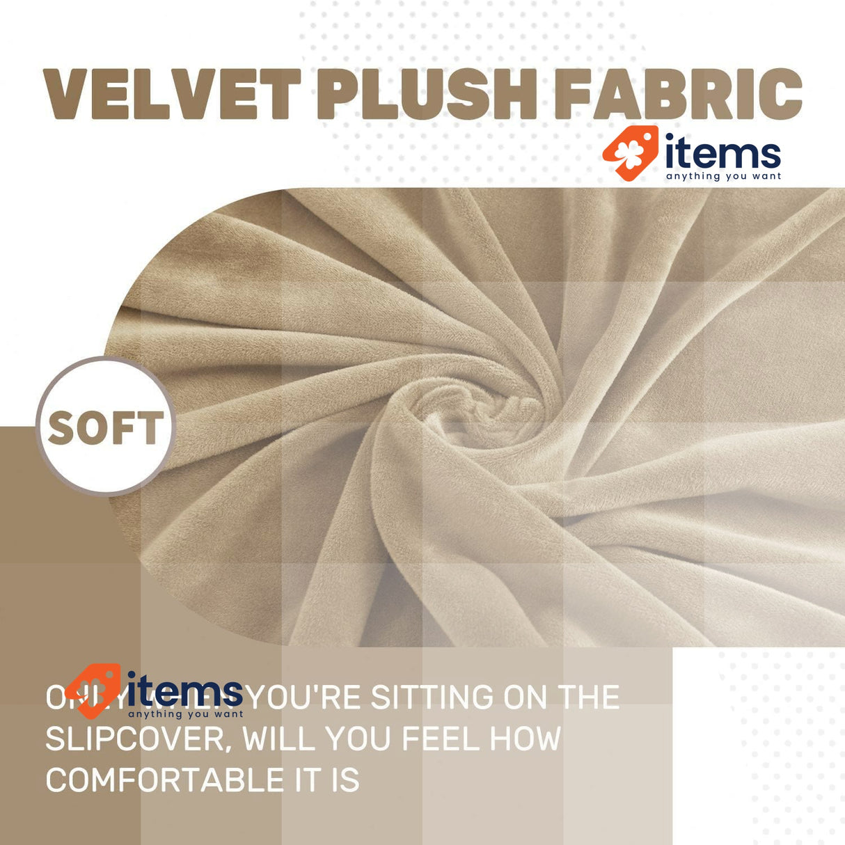 CHELZEN Velvet Sofa Covers 3 Seater Sofa Covers Thick Stretch Sofa Cover Camel