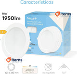 Garza Pack of 3+1 recessed LED downlights 18 W, 4000 K Neutral Light Ø220x29mm
