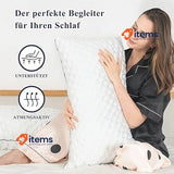 BedStory Memory Foam Pillow Height-Adjustable Pillow 40 x 80 cm, Washable Cover