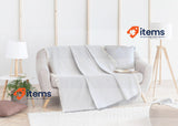 Todocama - Multipurpose Sofa Quilt, Foulard Blanket, (125x180cm, Dark Grey)
