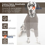 PUMYPOREITY Dog Recovery Sleeve Front Legs Prevent Licking Wounds Brown, L Elbow
