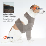PUMYPOREITY Dog Recovery Sleeve Front Legs Prevent Licking Wounds Brown, L Elbow