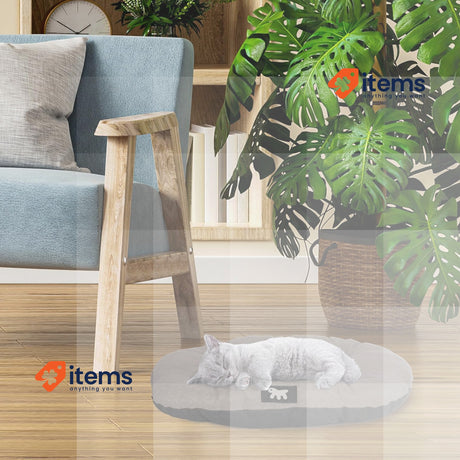 Ferplast Cat & Dog Bed, Pet Mat Cushion w/Soft Padding, 43 x 30 cm, Brown Cotton