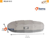 Ferplast Cat & Dog Bed, Pet Mat Cushion w/Soft Padding, 43 x 30 cm, Brown Cotton