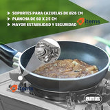 Amig Camp02, Camping Gas Stove With 2 X Burners And Gril Pan, 2.2 Kw Power Iron