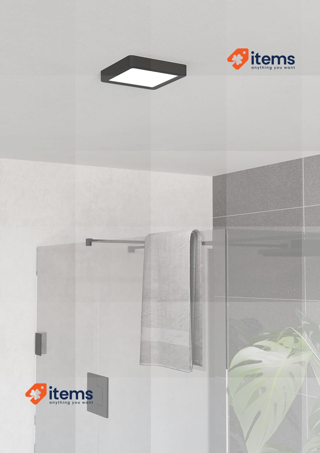 EGLO LED Ceiling Light Bathroom Warm White-Cold White, IP44 Waterproof 15x15cm