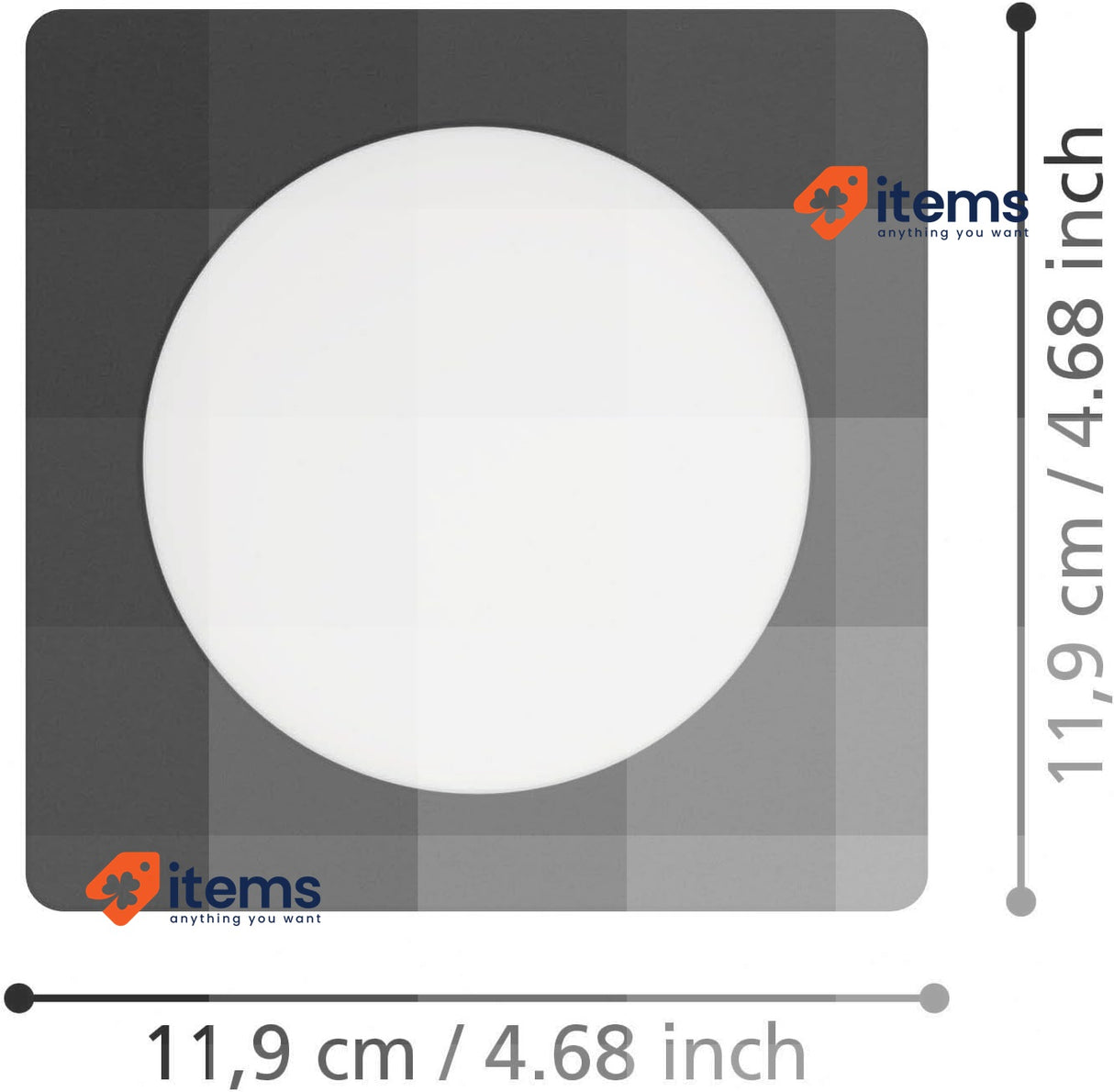 Eglo Recessed LED Ceiling Spot Fueva 6, Square Spotlight Warm White 11.7 cm