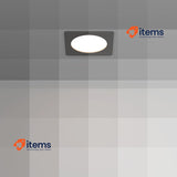 Eglo Recessed LED Ceiling Spot Fueva 6, Square Spotlight Warm White 11.7 cm