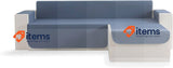 Todocama Sofa Cover Protector Padded Diamond Pattern Grey Blue Chaise Left 240cm