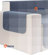 Todocama Sofa Cover Protector Padded Diamond Pattern Grey Blue Chaise Left 240cm