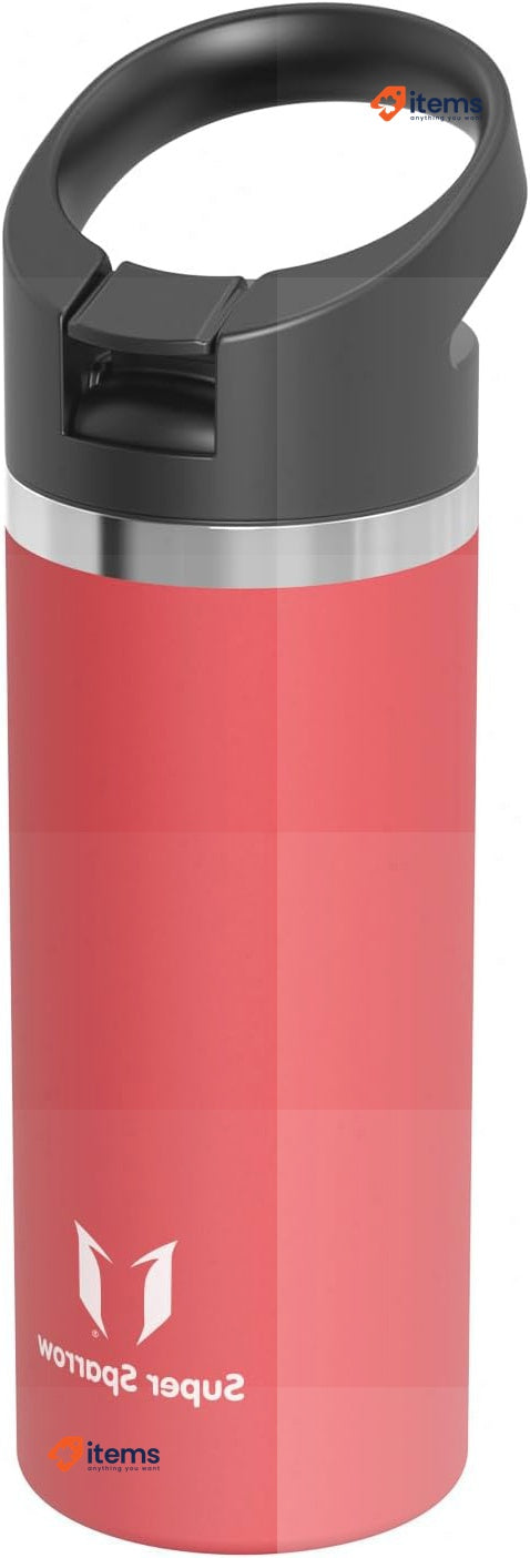 Super Sparrow Water Bottle Insulated, 500ml, SwivelSip Flask Leak Proof Wide