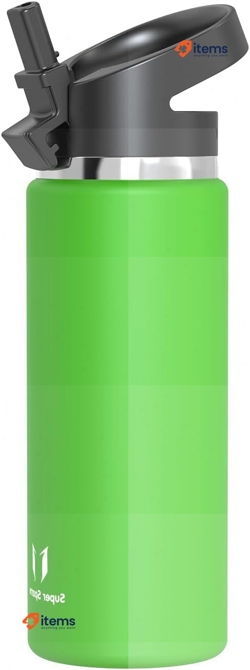 Super Sparrow Stainless Steel Thermos Drinking Bottle BPA-Free Apple Green 750ml