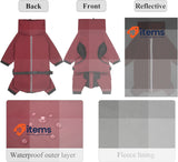 Cyponpy Reflective Waterproof Dog Coat with Legs - for Small Medium Dogs M