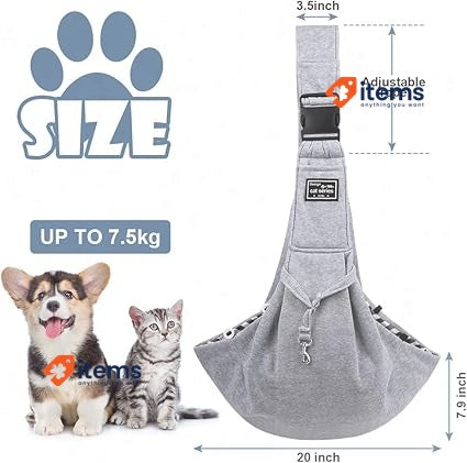 Adiwo Puppy Carrier Hands-free Dog Carry Sling for Small & Med Dogs & Cats