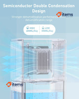 KIMBONNI 1800ml Air Dehumidifier Electric Air Dehumidifier 48W White
