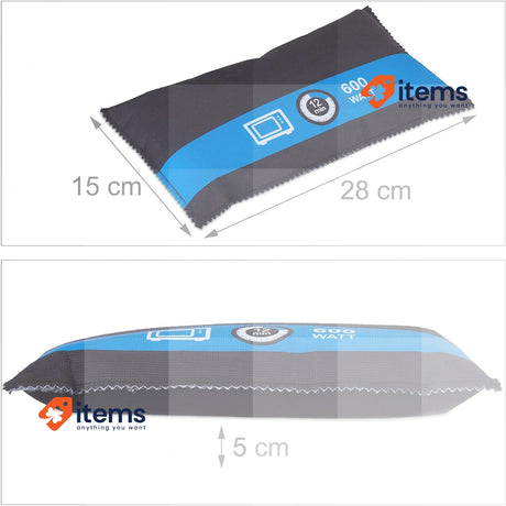 Relaxdays Car Dehumidifier, Non-woven fabric, Black/Blue, 5 x 28 x 15 cm