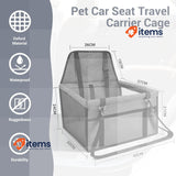CIMOYBAI Extra Stable Dog Car Seat Breathable Foldable Dark Grey, Large Back