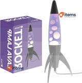 fisura. - Rocket Purple Lava Lamp, Black Base, Purple Liquid and White Lava