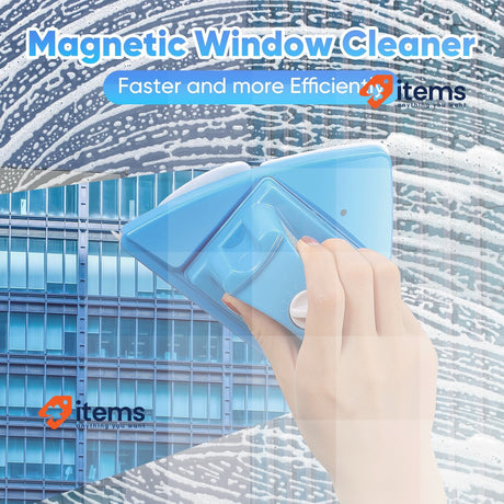 Ovshnrr Double-Sided Glass Cleaner Wiper Magnetic 5 Adjustable Cleaning Tool