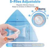 Ovshnrr Double-Sided Glass Cleaner Wiper Magnetic 5 Adjustable Cleaning Tool