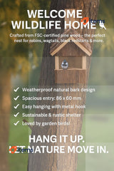 Flamingo Cuoero Bird Nesting Box Weather-Resistant 16D x 15W x 12H FSC-Certified
