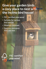 Flamingo Cuoero Bird Nesting Box Weather-Resistant 16D x 15W x 12H FSC-Certified