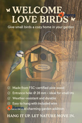 Flamingo Cuoero Bird Nesting Box Weather-Resistant 16D x 15W x 12H FSC-Certified